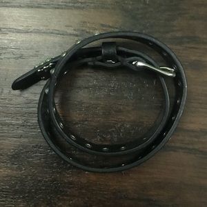 Black leather bracelet